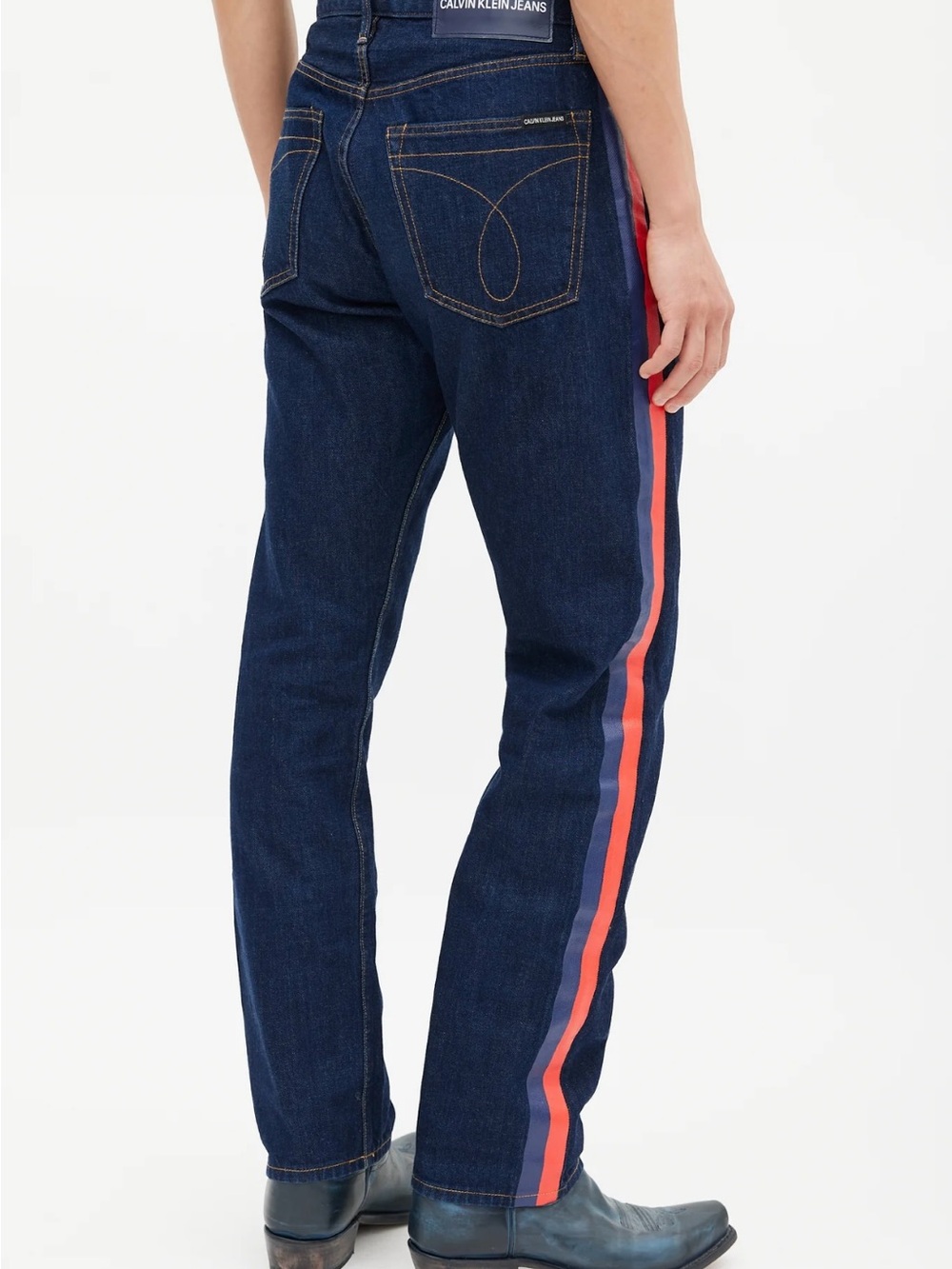 Raf Simons for Calvin Klein Jeans SS18 CKJ 030 High Rise Straight Striped Jeans - Picture 2 of 16